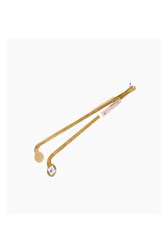 Golden Charcoal Tong with wood handle