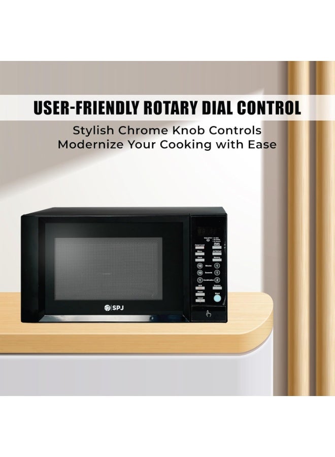اس بي جي فرن ميكروويف رقمي SPJ سعة 43 لترًا مع شواية - ميكروويف بقوة 1000 واط + شواية بقوة 1300 واط | 6 مستويات طاقة | مؤقت 99 دقيقة | سعة كبيرة | تحكم رقمي باللمس | مثالي للخبز والتسخين والشواء | MWBLU-43L007 | أسود | ضمان لمدة عام - Image 5