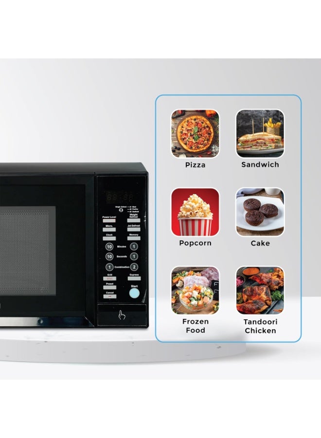 اس بي جي فرن ميكروويف رقمي SPJ سعة 43 لترًا مع شواية - ميكروويف بقوة 1000 واط + شواية بقوة 1300 واط | 6 مستويات طاقة | مؤقت 99 دقيقة | سعة كبيرة | تحكم رقمي باللمس | مثالي للخبز والتسخين والشواء | MWBLU-43L007 | أسود | ضمان لمدة عام - Image 2