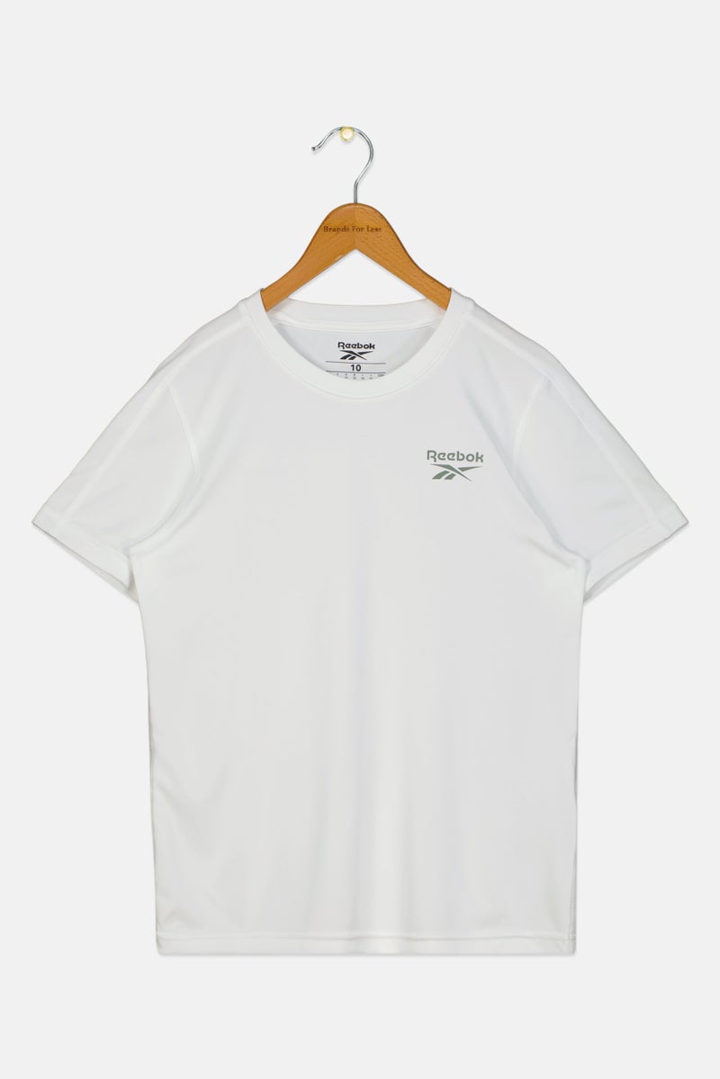 Reebok Kids Boy Sportswear Fit Short Sleeve Outdoor T-Shirt, White - Image 1