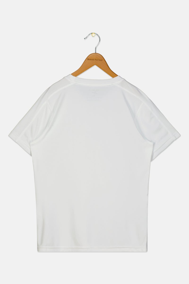 Reebok Kids Boy Sportswear Fit Short Sleeve Outdoor T-Shirt, White - Image 2