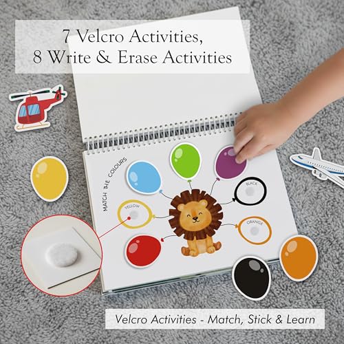 Zaslan Montessori Busy Book | Toddler Busy Book for 2-5 Yrs | Activity Binder| Quiet Book| Educational Toys For 3 Year Old| Kids Learning Books 2-3 Years| Books For 2 Yrs Old | Kids Gifts - Image 2