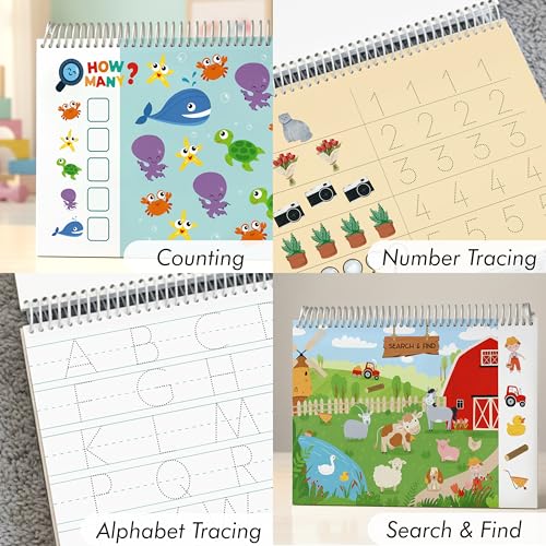 Zaslan Montessori Busy Book | Toddler Busy Book for 2-5 Yrs | Activity Binder| Quiet Book| Educational Toys For 3 Year Old| Kids Learning Books 2-3 Years| Books For 2 Yrs Old | Kids Gifts - Image 4