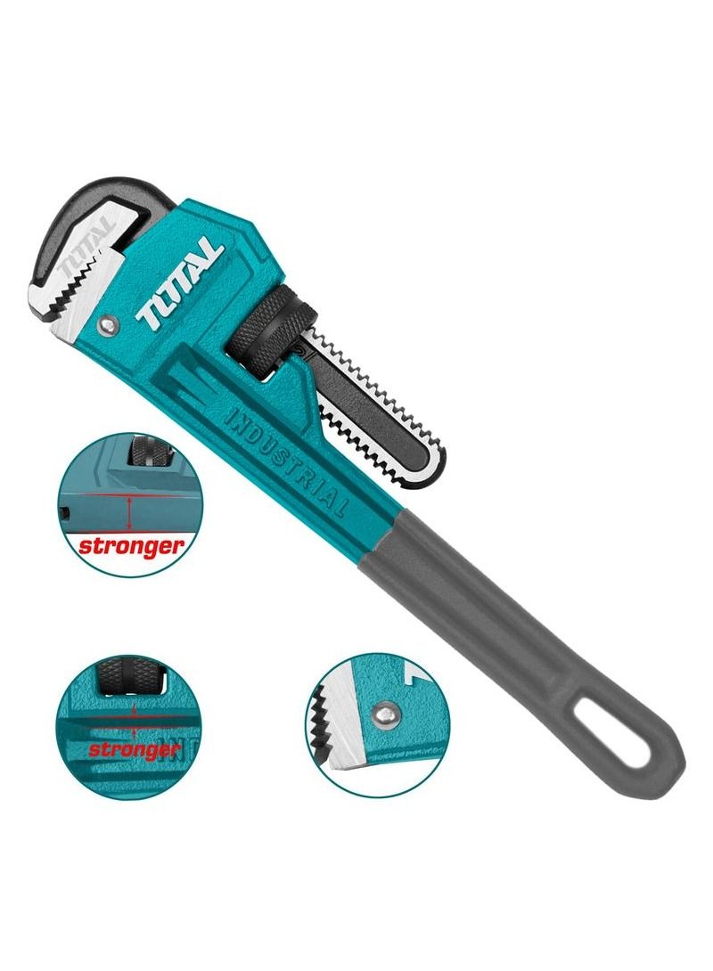 TOTAL Total Pipe Wrench 12 300mm Single Sided Drop Forged Pipe Wrench Max. Clamping Diameter 42mm THT171206  - Image 4