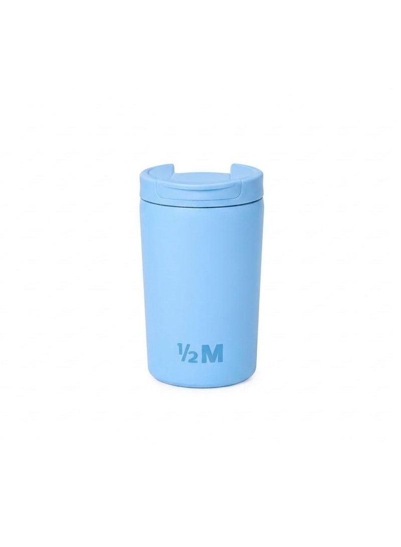 Half Million 360ml Half Million Mug Travel Coffee Cup with Lid Reusable Portable Drink Cup for Coffee Tea & Daily Use (Baby Blue) - Image 1