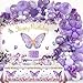 7CDXD Butterfly Party Decorations Girls Birthday Themes Decorations with Balloon Arch Kit Butterfly Photography Backdrop Banner and Tablecloth for Girls Women Butterfly Birthday Decor - Image 3