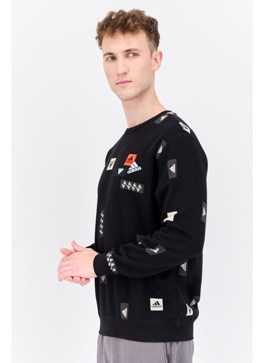 Adidas Men Sportswear Fit Long Sleeve Outdoor Sweatshirt, Multicolor  - Image 2
