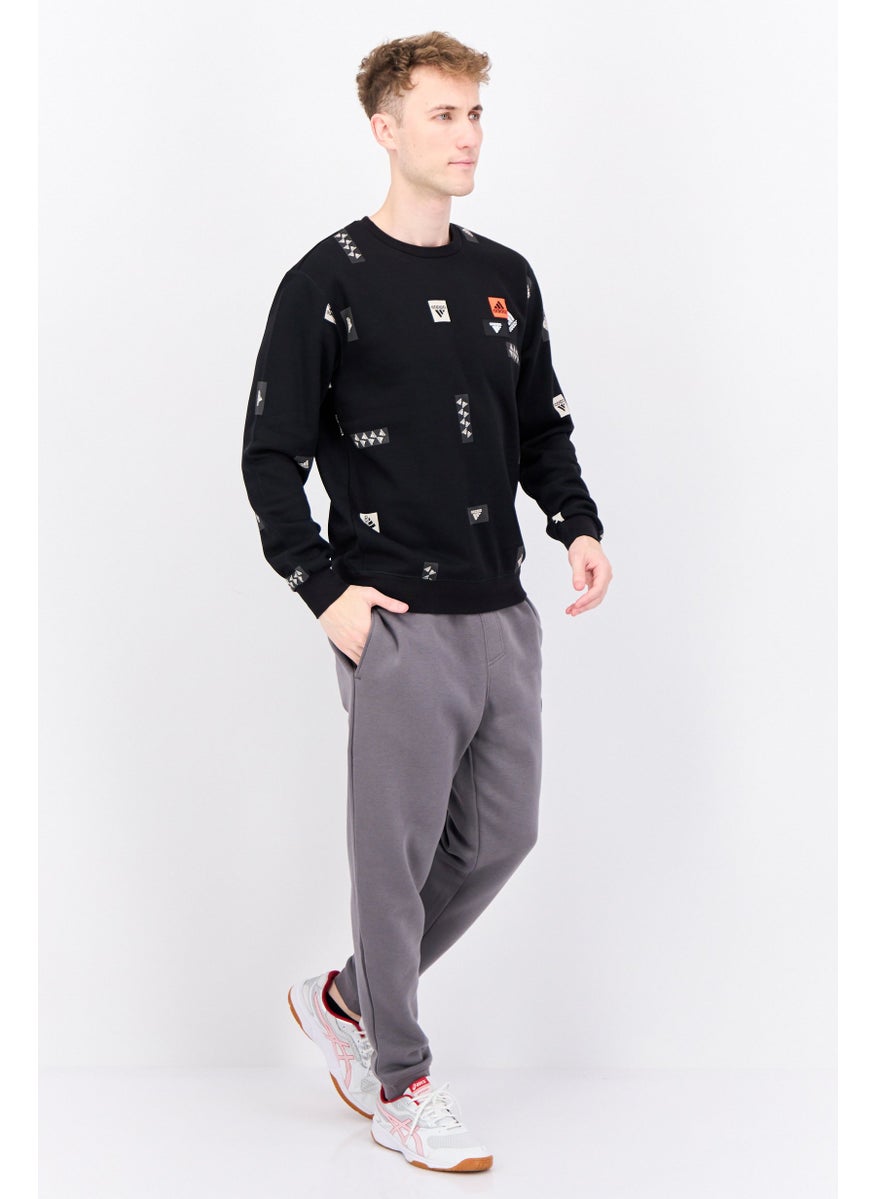 Adidas Men Sportswear Fit Long Sleeve Outdoor Sweatshirt, Multicolor  - Image 4