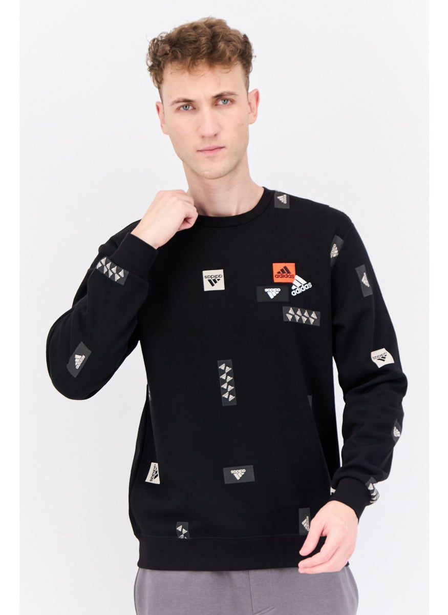 Adidas Men Sportswear Fit Long Sleeve Outdoor Sweatshirt, Multicolor  - Image 1