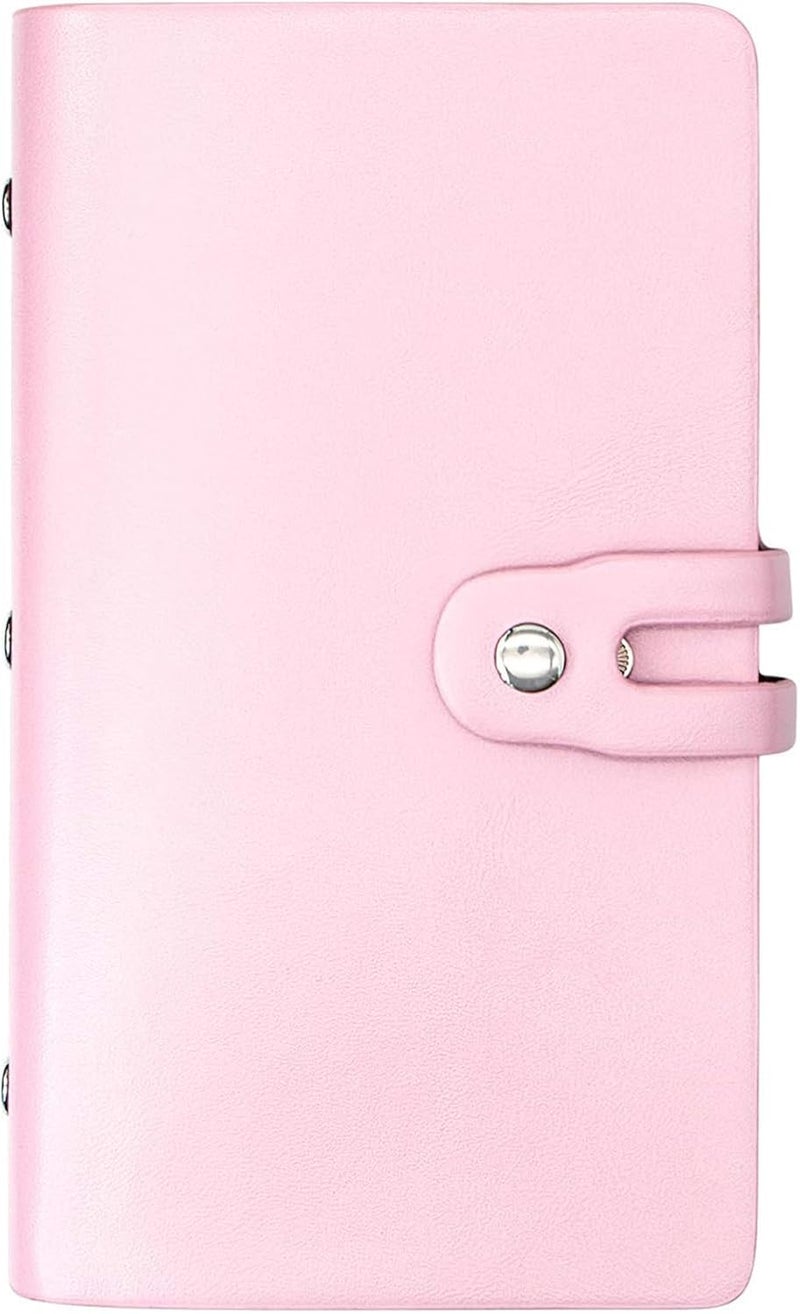Excefore Credit Card Holder, Business Card Organizer Credit Cards Protector with 96 Card Slots RFID Blocking Business Cards Holder for Managing Your Different Cards to Prevent Loss or Damage (Pink) - Image 1