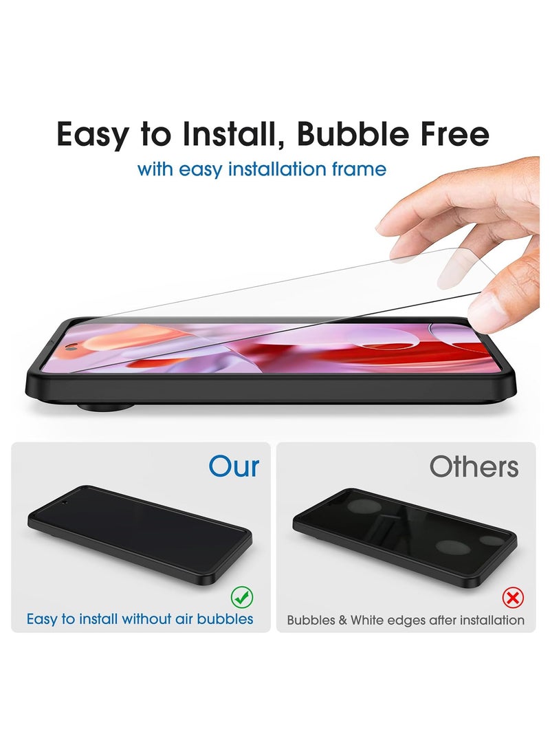 Amfilm amFilm Designed for Google Pixel 9 Pro XL 6.8" 2024 Screen Protector Tempered Glass,Ultrasonic Fingerprint Compatible, with Easy Installation Frame, Anti Scratch, Bubble Free, Case Friendly, 3 Pack  - Image 3