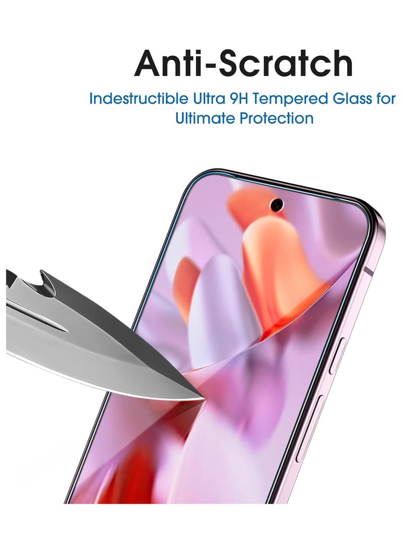 Amfilm amFilm Designed for Google Pixel 9 Pro XL 6.8" 2024 Screen Protector Tempered Glass,Ultrasonic Fingerprint Compatible, with Easy Installation Frame, Anti Scratch, Bubble Free, Case Friendly, 3 Pack  - Image 4