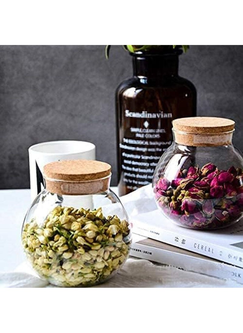 Homesmiths Borosilicate Glass Storage Jar with Airtight Bamboo Lid, 500ml – Set of 4, Durable and Eco-Friendly Kitchen Storage Solution - Image 4