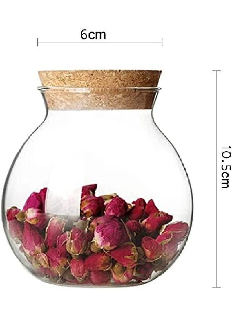 Homesmiths Borosilicate Glass Storage Jar with Airtight Bamboo Lid, 500ml – Set of 4, Durable and Eco-Friendly Kitchen Storage Solution - Image 3