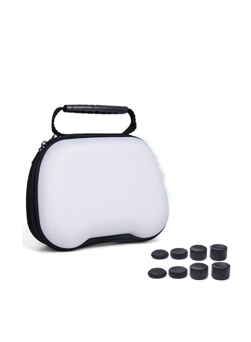 Y&D Fit for PS5 DualSense Controller Carry Case Storage Bag Travel Carrying Holder Shockproof Protective Hard 5 (White+Black) - Image 1
