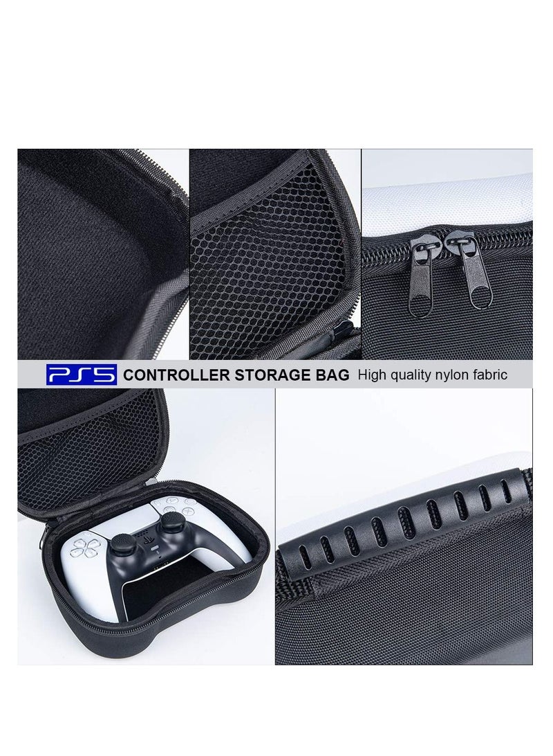 Y&D Fit for PS5 DualSense Controller Carry Case Storage Bag Travel Carrying Holder Shockproof Protective Hard 5 (White+Black) - Image 3