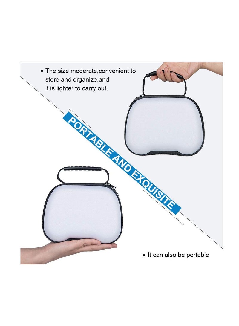 Y&D Fit for PS5 DualSense Controller Carry Case Storage Bag Travel Carrying Holder Shockproof Protective Hard 5 (White+Black) - Image 2
