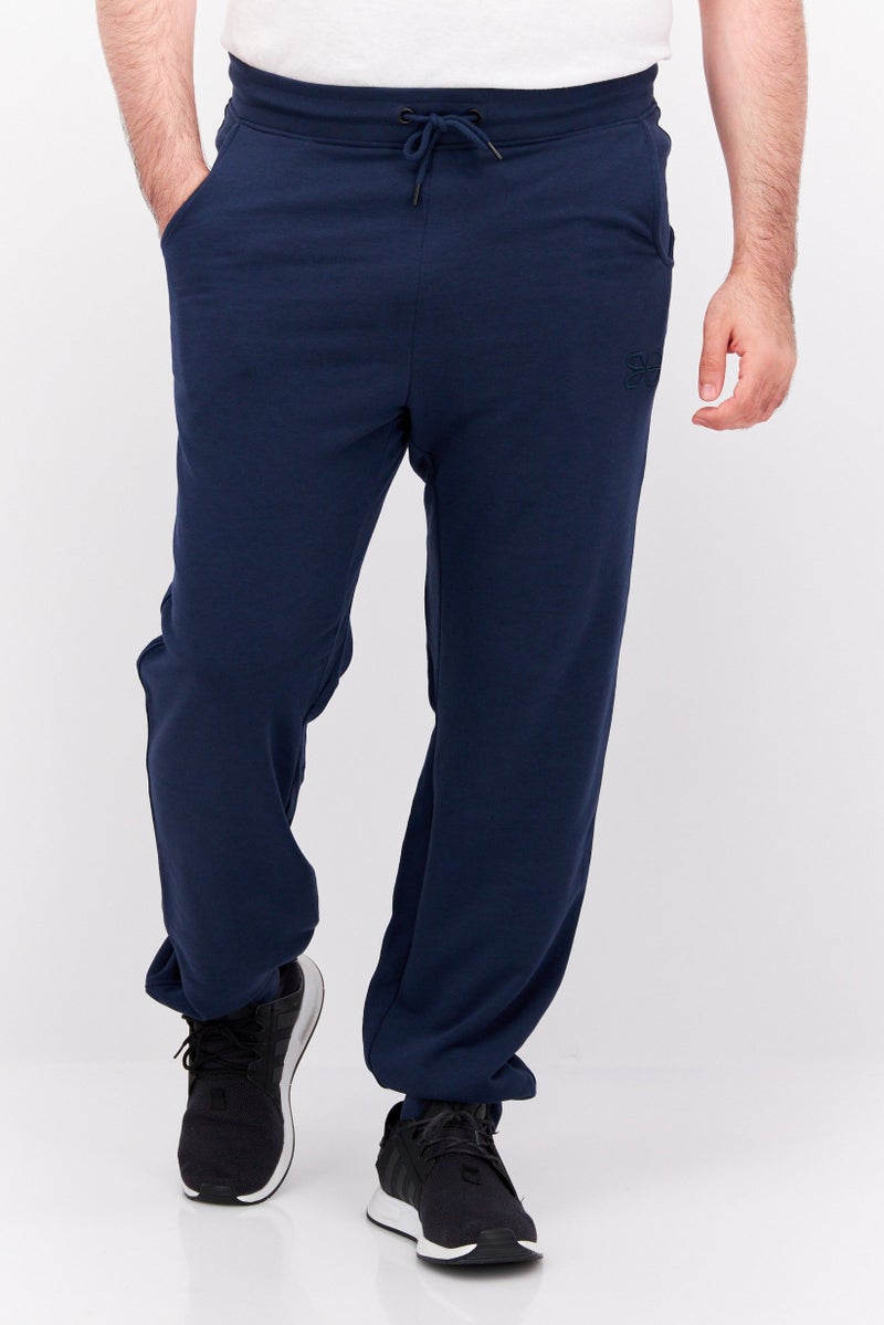 CROSSHATCH Men Sportswear Fit Plain Running Sweatpants, Navy - Image 1