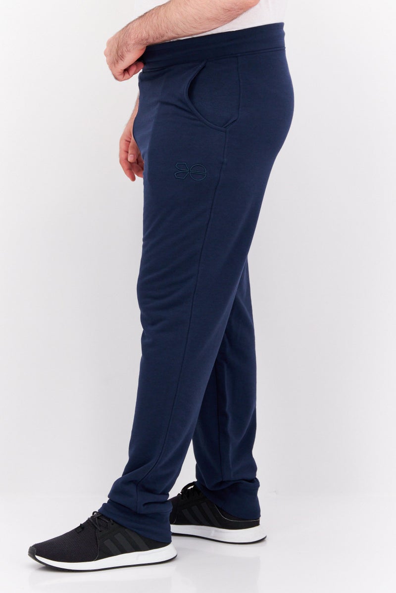 CROSSHATCH Men Sportswear Fit Plain Running Sweatpants, Navy - Image 3