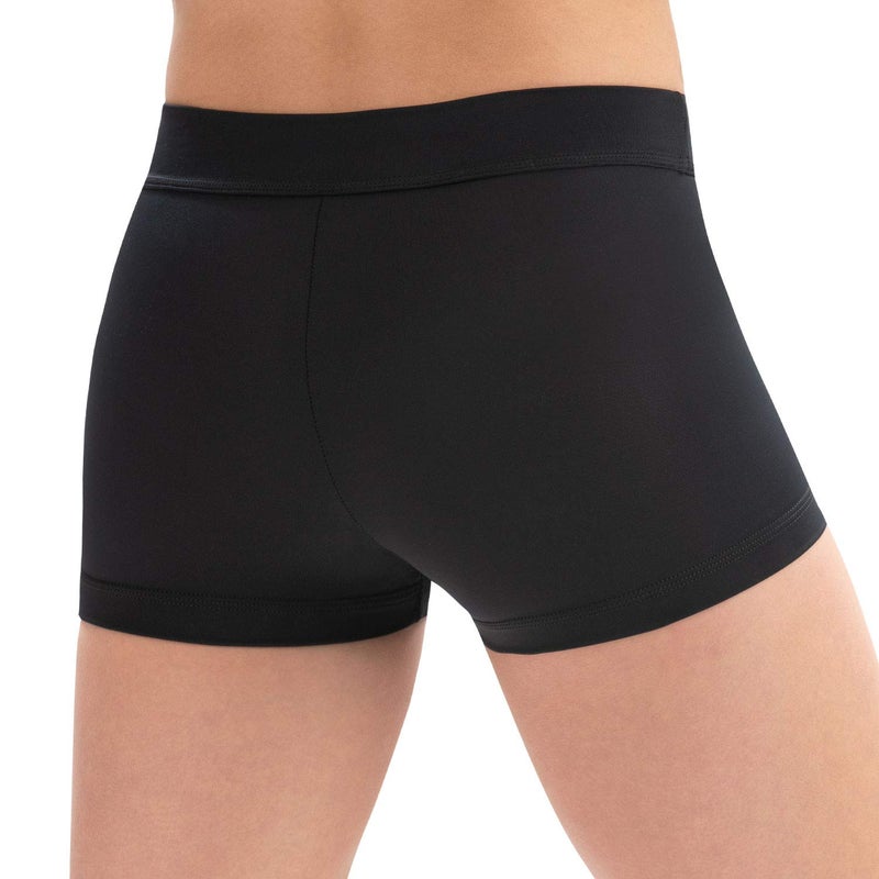 GK Stars Girls Spandex Stretch Athletic Shorts for Gymnastics, Tumbling, Dance, Cheer, and Sports (Black, AXS) - Image 2