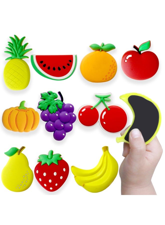 10 قطع من المغناطيسات الثلاجة الفاكهة، الفاكهة لوحة أبيضة ملصقات مغناطيسية للديكور المنزلي (المغناطيسات الثلاجة الفاكهة) - Image 1