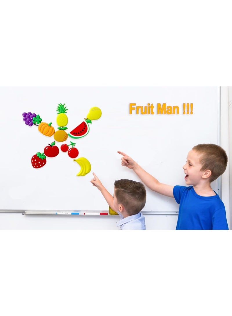 10 قطع من المغناطيسات الثلاجة الفاكهة، الفاكهة لوحة أبيضة ملصقات مغناطيسية للديكور المنزلي (المغناطيسات الثلاجة الفاكهة) - Image 4