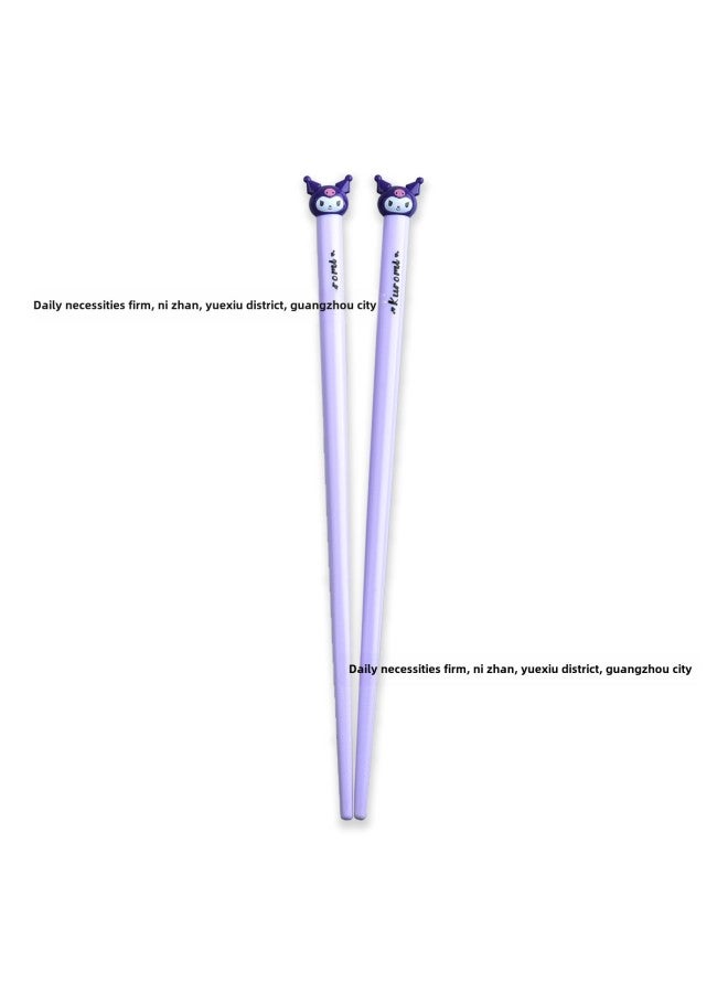 Cute Portable Sanrio Chopsticks Household High-end Light Luxury Single-person One-person Chopsticks Cute Special Anti-mildew Quick-Color:RL7 KU  - Image 1