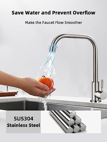 Bifordo Cold Only Water Faucet Single Hole Kitchen Sink Faucet SUS304 Stainless Steel Brushed Nickel - Image 3