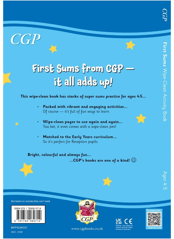 First Sums Wipe-Clean Activity Book for Ages 4-5 (with pen)  - Image 2