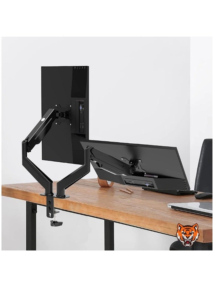 TIGER Dual Monitor Arm 32-inch – Adjustable Desk Mount, VESA Bracket for 17-32 inch Monitors, Supports up to 22lbs, Double Gas Spring Arm for Smooth Adjustment  - Image 2