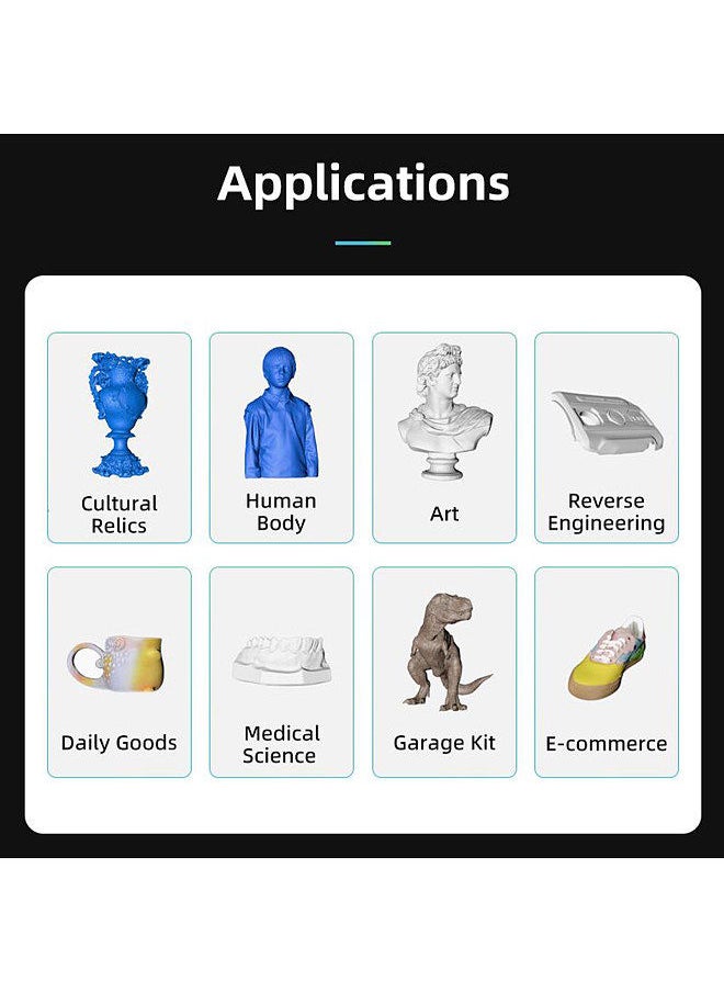 Creality 3D - CR-SCAN Lizard Premium Portable 3D Scanner 3D Modeling Scanner 0.05MM High Precision Support Black Object Color Restoration OBJ/STL Output with Turntable for 3D Printing Industrial Design Modeling - Image 1