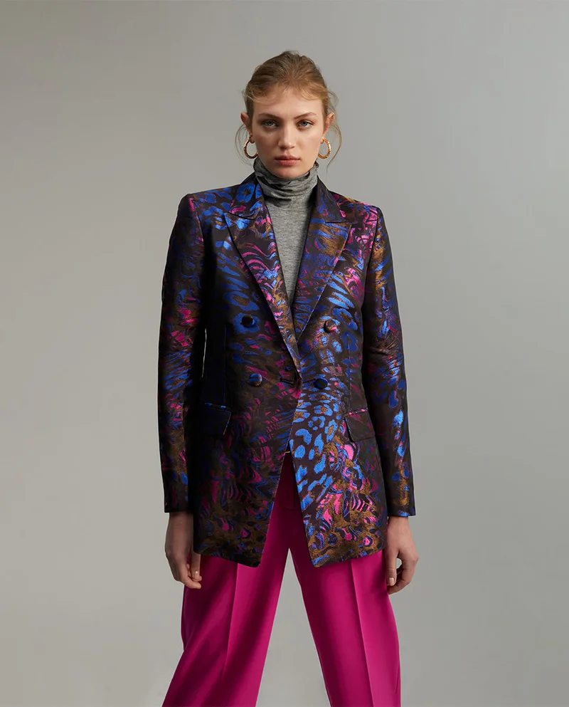 Lola Casademunt Printed jacquard blazer