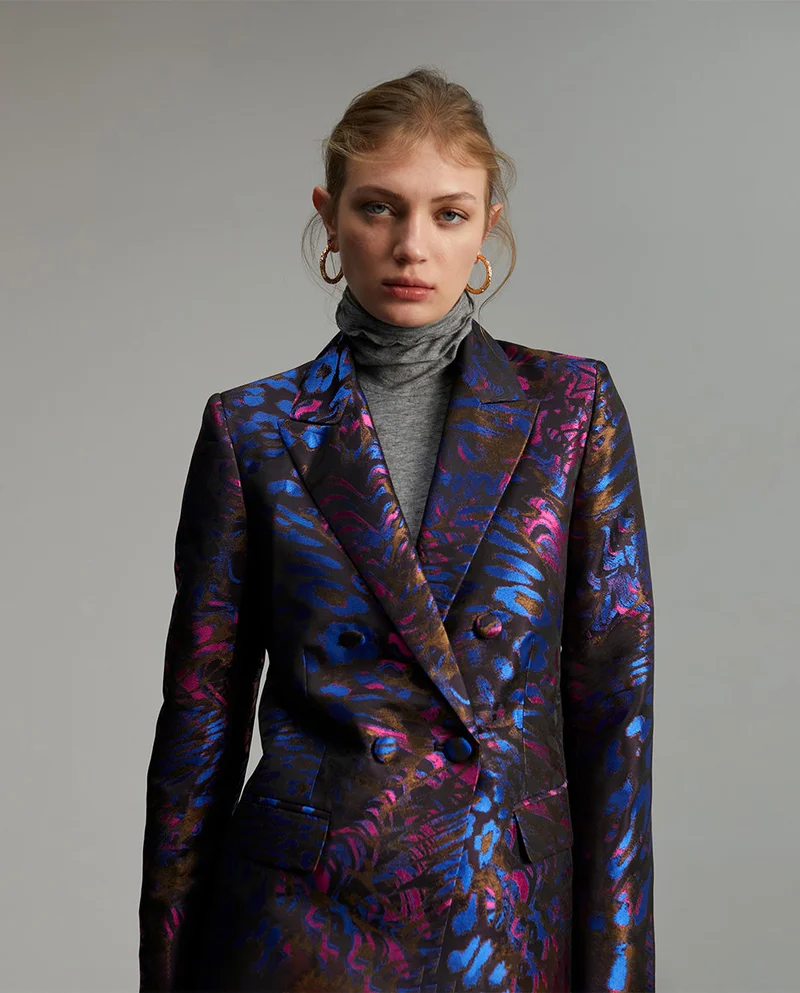 Lola Casademunt Printed jacquard blazer