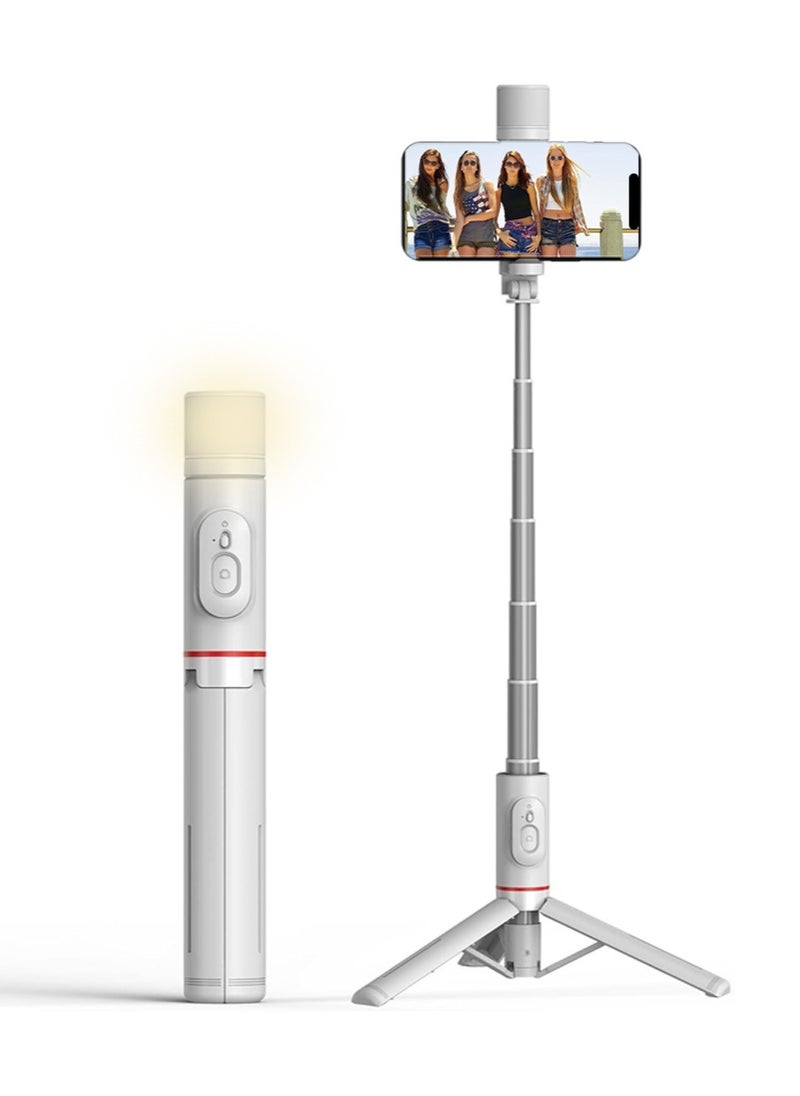 Generic 3 in 1 Selfie Tripod with Light - Portable Tripod with Remote Control - Rotatable and Retractable Tripod - Phone Holder for Tik Tok, Live Streaming, Vlog  - Image 1