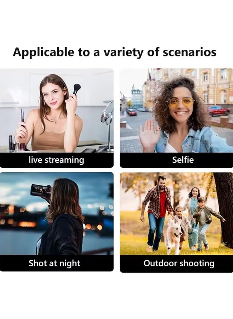 3 in 1 Selfie Tripod with Light - Portable Tripod with Remote Control - Rotatable and Retractable Tripod - Suitable for Mobile Phone, Makeup, Selfie, Video Blog, Live Broadcast