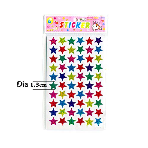 DOYIFun Pack of 1560pcs 1cm&1.3cm Self Adhesive Assorted Colors Laser Shiny Sparkle Star Stickers Kids Students Rewards Teachers Supplies(1cm&1.3cm) - Image 4