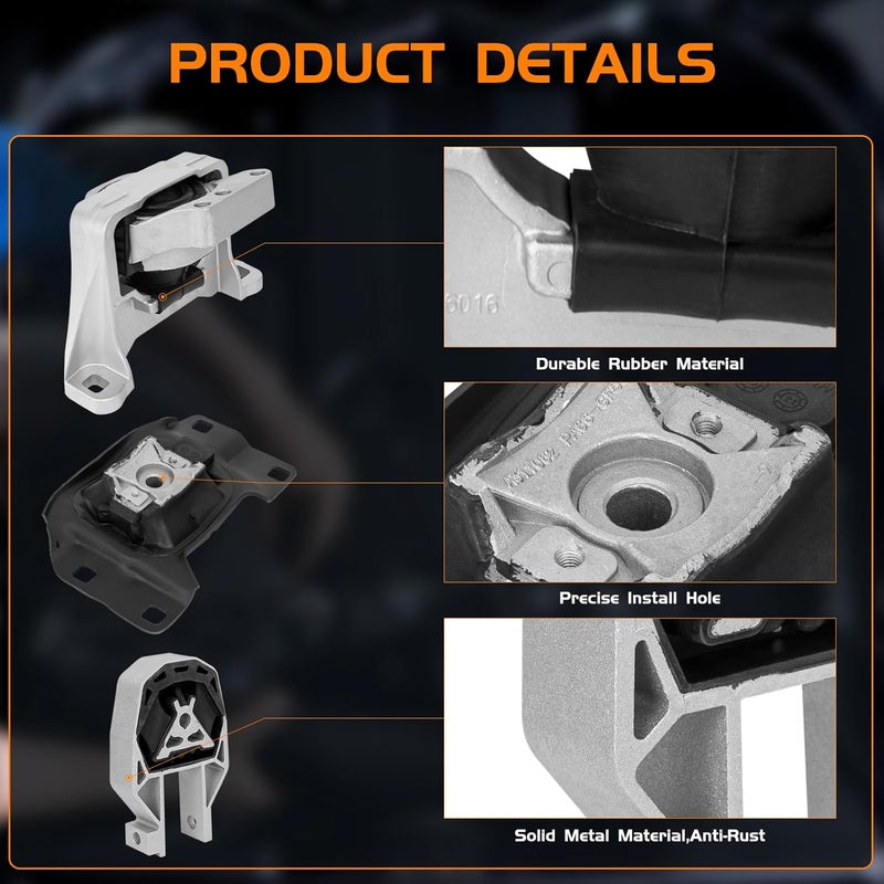 CNYGO 3PCS Engine Motor & Transmission Mount Set for Ford Escape and Transit Connect - Image 4