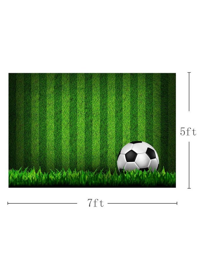 MEHOFOTO - Soccer Boy Birthday Party Photo Studio Background Banner Football Field Boy Baby Shower Party Decoration Backdrop Props For Photography 7X5Ft - Image 1