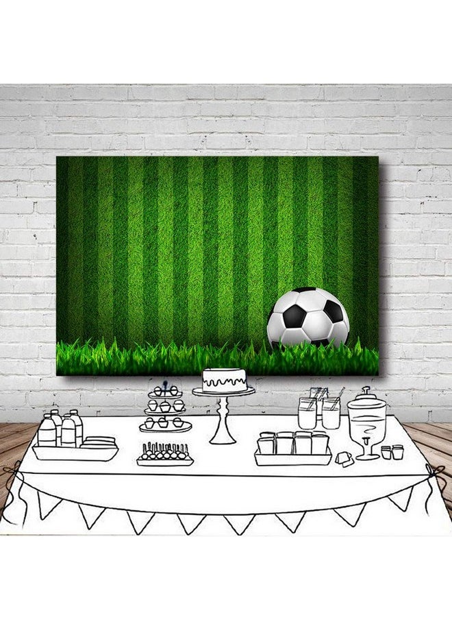 MEHOFOTO - Soccer Boy Birthday Party Photo Studio Background Banner Football Field Boy Baby Shower Party Decoration Backdrop Props For Photography 7X5Ft - Image 1
