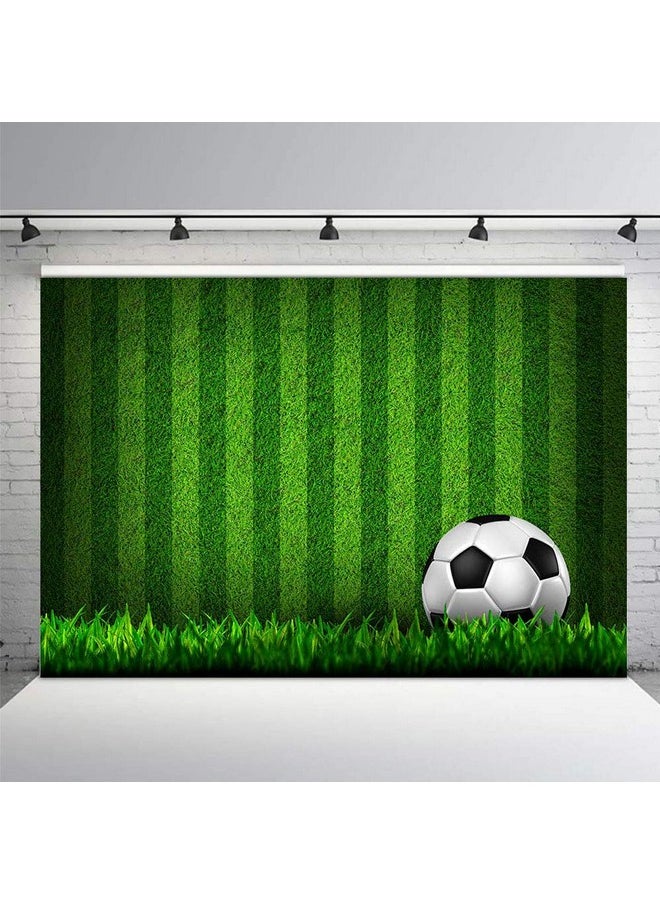 MEHOFOTO - Soccer Boy Birthday Party Photo Studio Background Banner Football Field Boy Baby Shower Party Decoration Backdrop Props For Photography 7X5Ft - Image 1