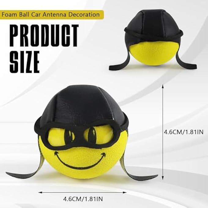 rayihni Car Antenna Topper, Cute Pilot Foam Car Antenna Ball, Universal Exterior Decorations - Image 2