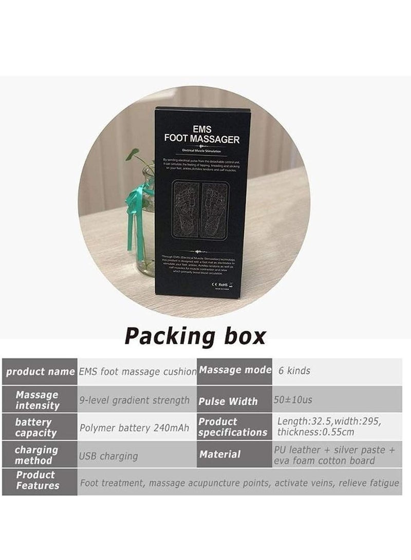 EMS Foot Massager Machine Electric Deep Kneading Circulation Foot Booster for Feet and Legs Folding Portable Leg Muscle Stimulator, Promotes Blood Circulation, Relief Pain, - Image 5