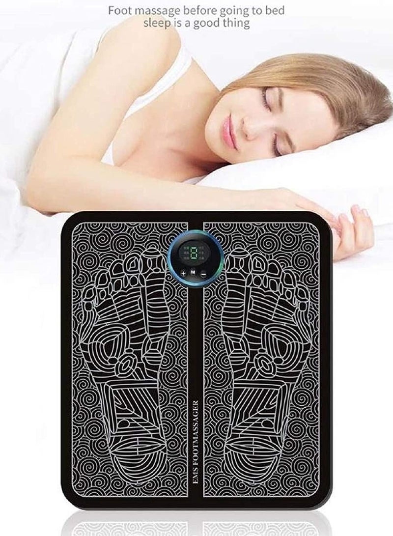 EMS Foot Massager Machine Electric Deep Kneading Circulation Foot Booster for Feet and Legs Folding Portable Leg Muscle Stimulator, Promotes Blood Circulation, Relief Pain, - Image 4