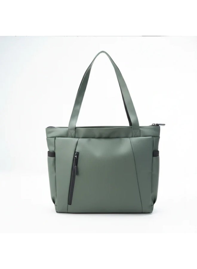 HIGH LINE STORE Eva Carry - Olive Waterproof Tote Bag with Multiple Inner Pockets 40x35x10 cm – Daily Work & Travel Handbag - Image 2