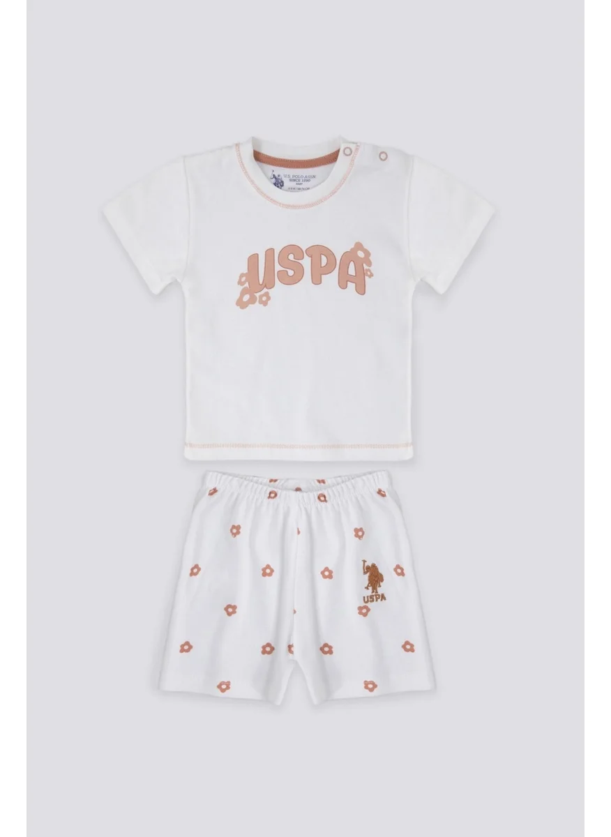 U.S. Polo Assn. Light Toning Cream Baby T-shirt Set