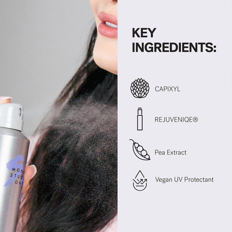 MONAT Studio Oneâ„¢ Flex Control Hairspray â€“ Light to Medium Buildable Hold â€“ Infused with REJUVENIQEÂ® â€“ Can be Used on Colored Hair â€“ Fresh Smelling Scent â€“ Style Memory for Humid Weather - Image 5