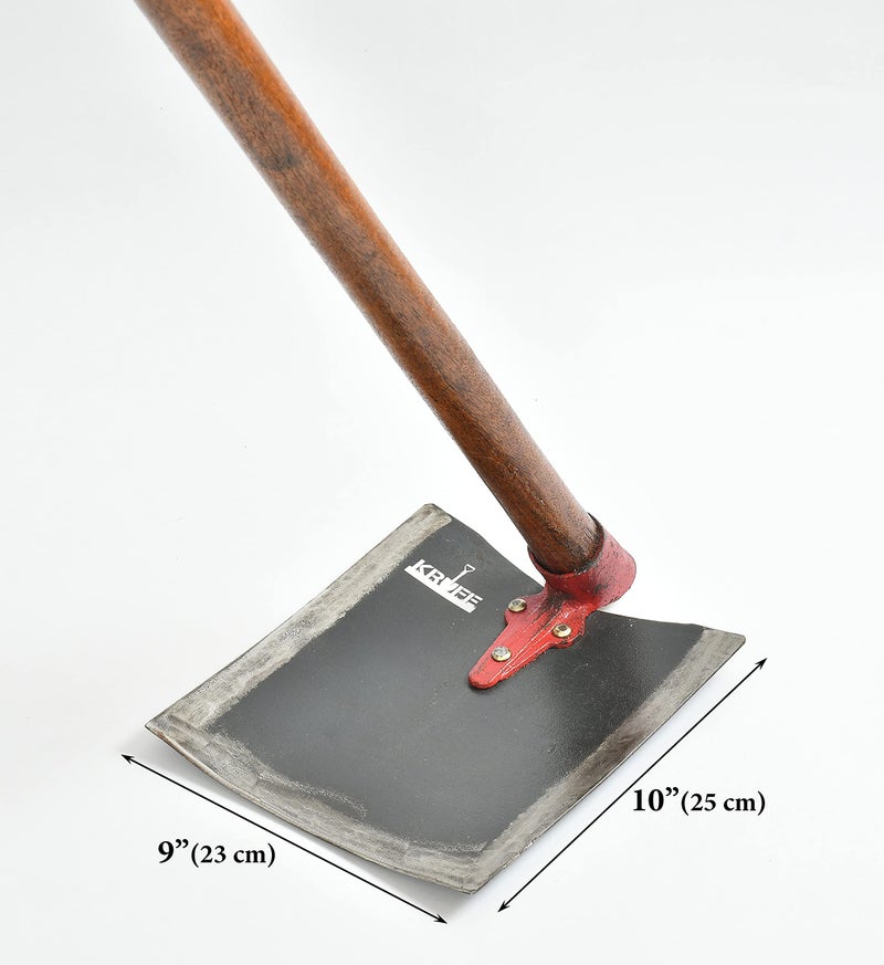 Krufe® High Tempered Iron Spade, Shovel, Fawda, Kassi [9"x10"] - Durable, Heavy-Duty Garden Tool for Digging, Planting, and Landscaping - Ergonomic Handle for Comfortable Grip - Image 3