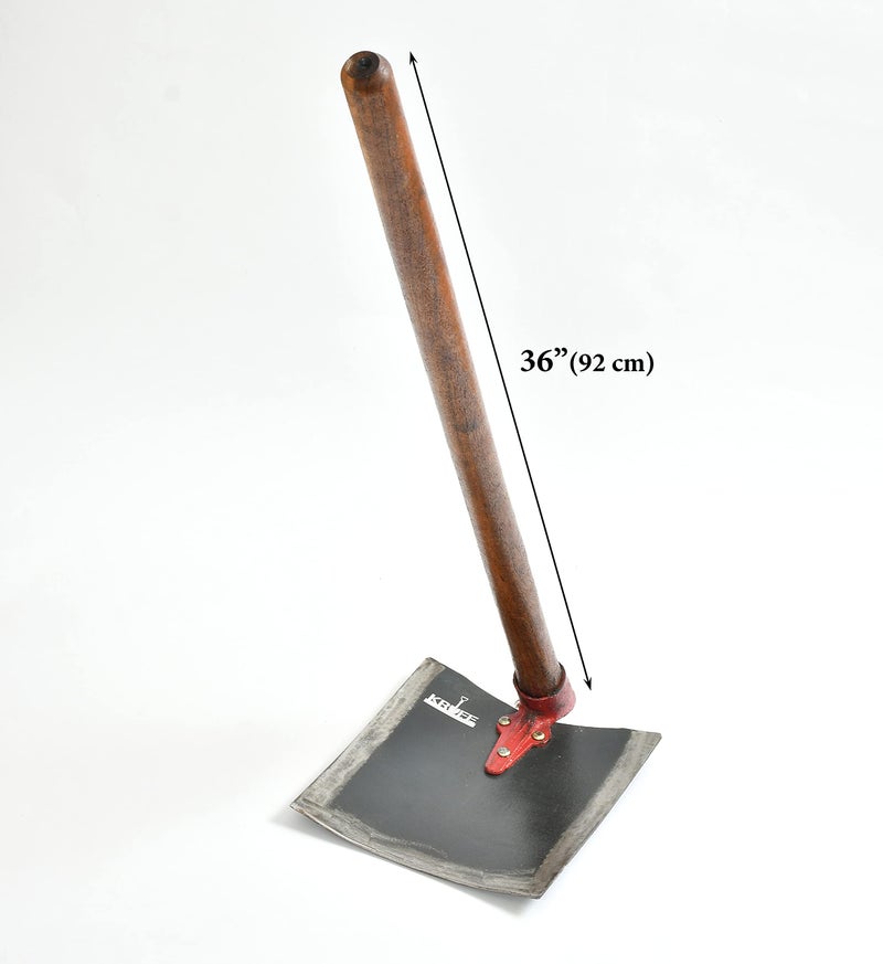 Krufe® High Tempered Iron Spade, Shovel, Fawda, Kassi [9"x10"] - Durable, Heavy-Duty Garden Tool for Digging, Planting, and Landscaping - Ergonomic Handle for Comfortable Grip - Image 4
