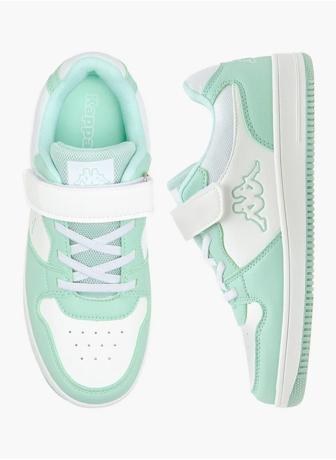 كابا Girls' Logo Detail Sneakers with Hook and Loop Closure