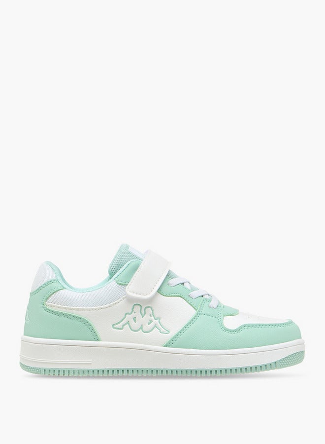 Kappa Girls' Logo Detail Sneakers with Hook and Loop Closure - Image 3